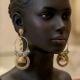 Handcrafted Metal Temple Hoop Earrings